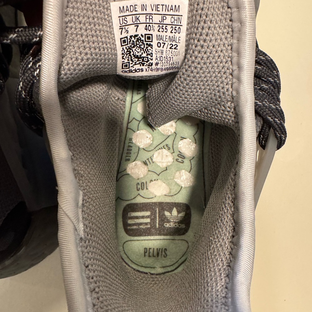 Adidas NMD Hu Pharrell sneakers. Grey and black animal print. - Picture 10 of 14